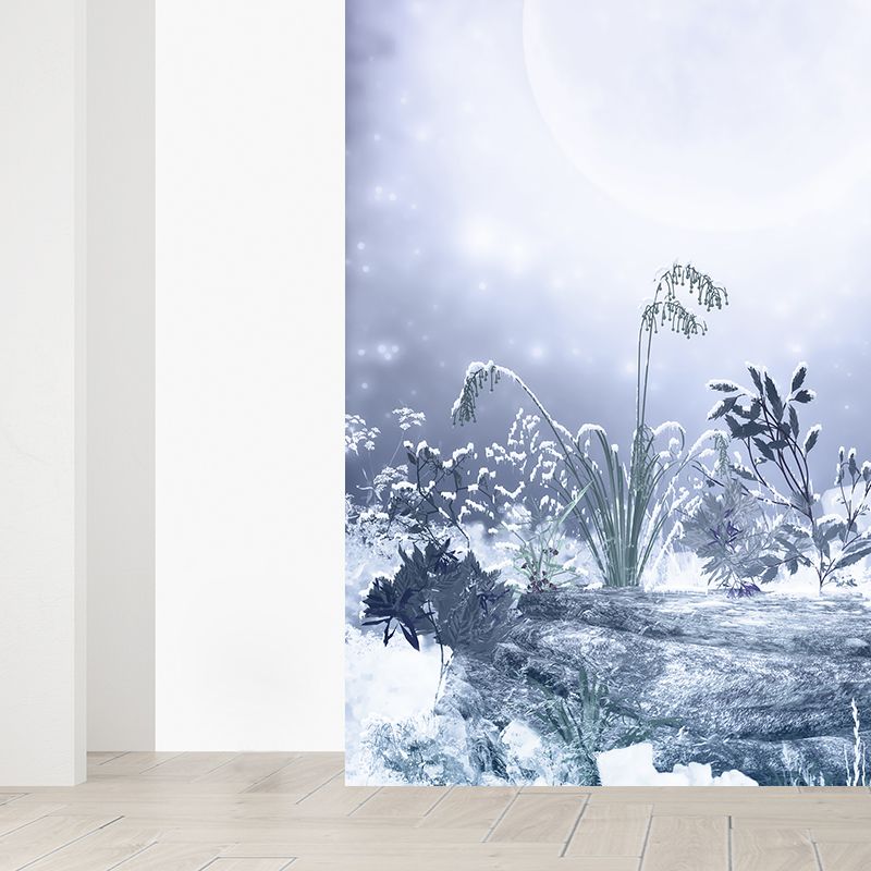 Botanical and Rock Mural Decal Modern Decorative Kitchen Wall Covering, Made to Measure