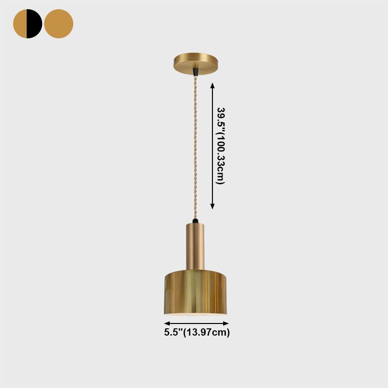 Lampe suspendue de style contemporain simple léger métallique pour le café du salon