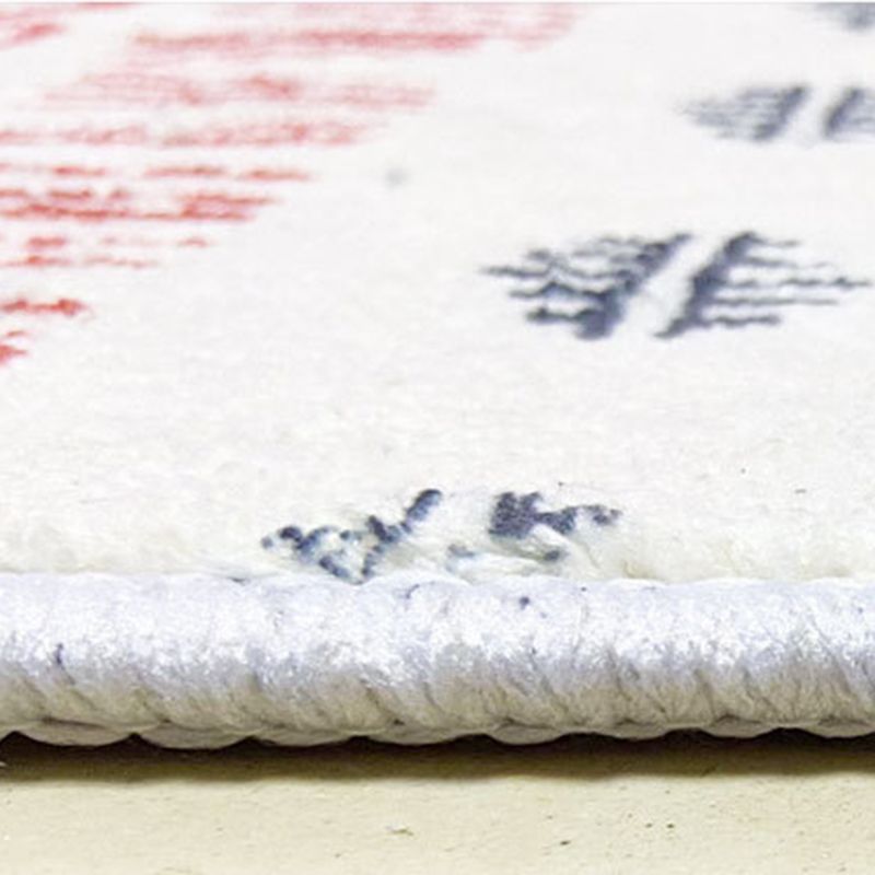 Beige Modern Rug Polyester Stripe Area Rug Non-Slip Backing Rug for Living Room