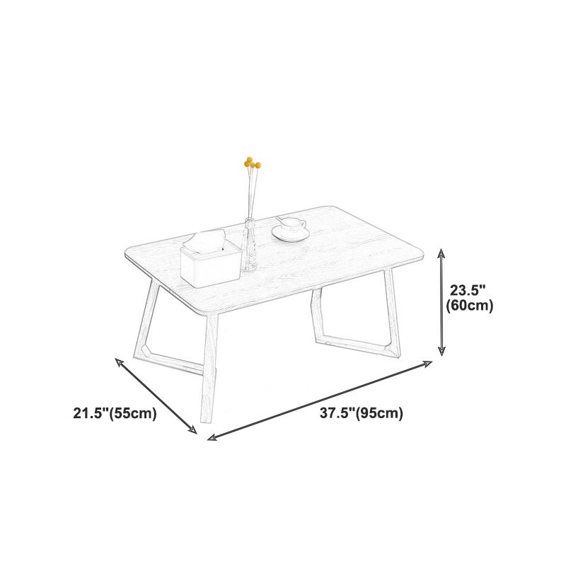 Modern Wooden Rectangular Coffee Table Cocktail Table in Natural