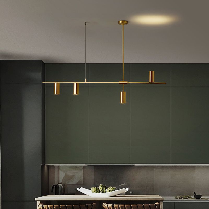 Modern Dining Chandelier Light Cylindrical Shade Pendant Light Fixture for Dining Room