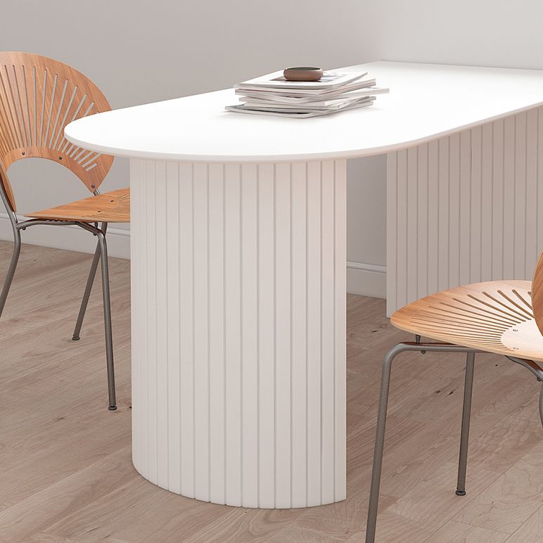 Meubels in eigentijdse stijl, dubbele voetstuk-eettafel voor thuis