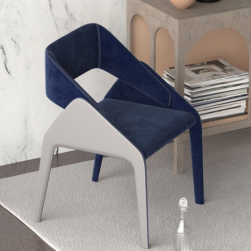 Modern Style Arm Chair Metal Open Back Dining Room Chair for Kitchen