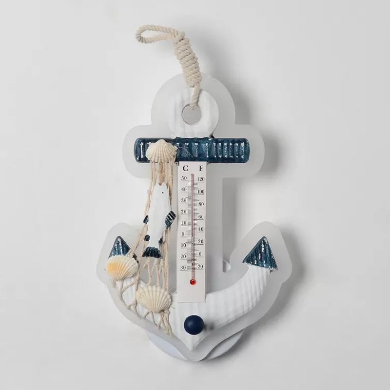 Niños Ancla Montaje de pared de pared LED REPLAT Surf Surf Sprowe Splicon con red de pesca Deco en blanco