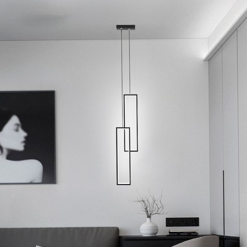 Rechthoek hanglampje acryl schaduw moderne hanglampen voor woonkamer