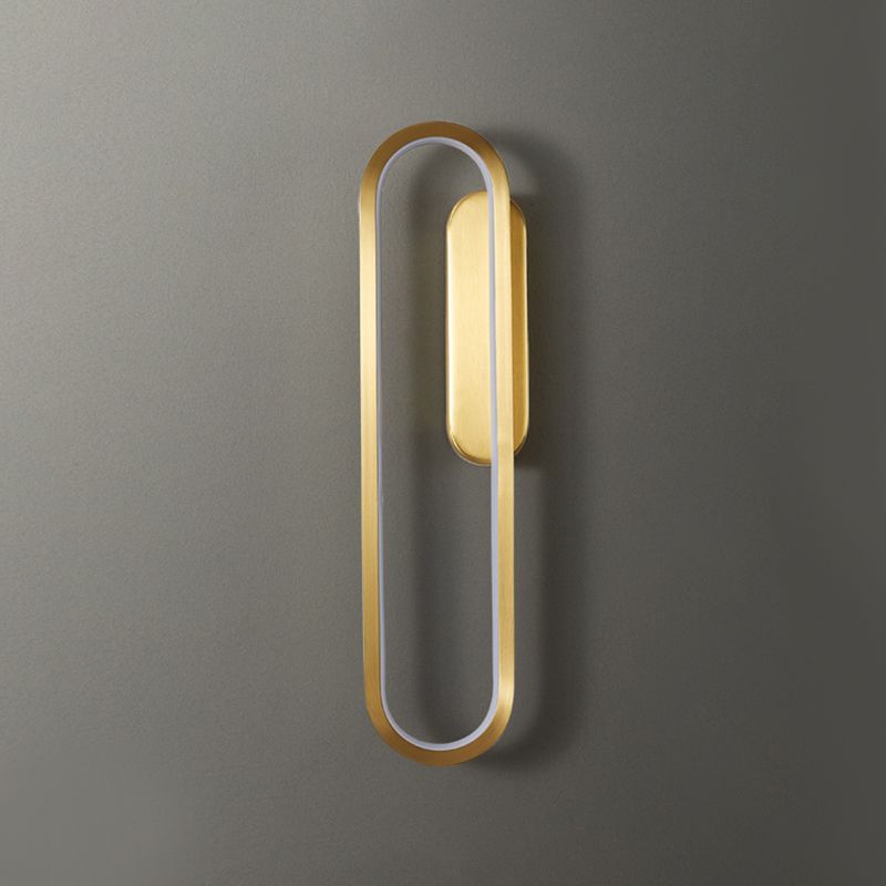 Oval Wall Sconce Lights Modern Wall Light Fixture Metal 1 Light Sconce Light Fixture