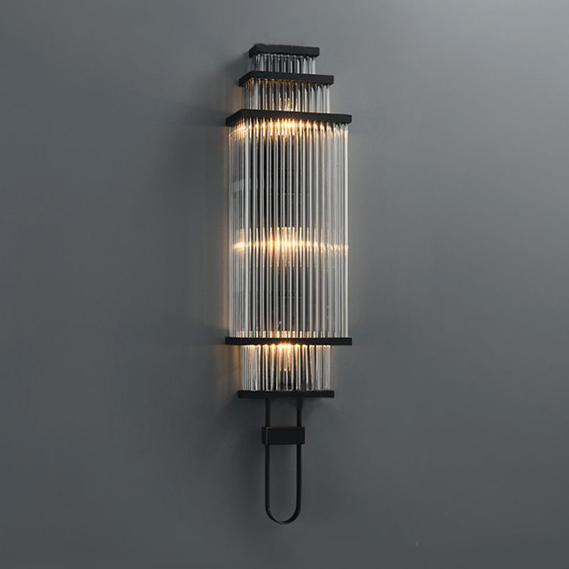 Iluminación de pared geométrica de vidrio estilo moderno múltiples luces de luz montada en la pared