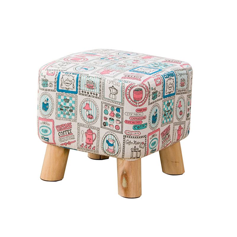 Fabric Standard Stool Contemporary Simple Square Upholstered Ottoman