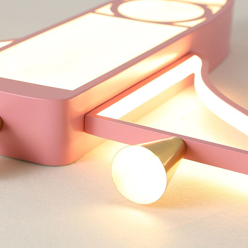 Aircraft Child Room Flush Mount Lighting Acrylic Contemporary LED Flush Mount Fixture