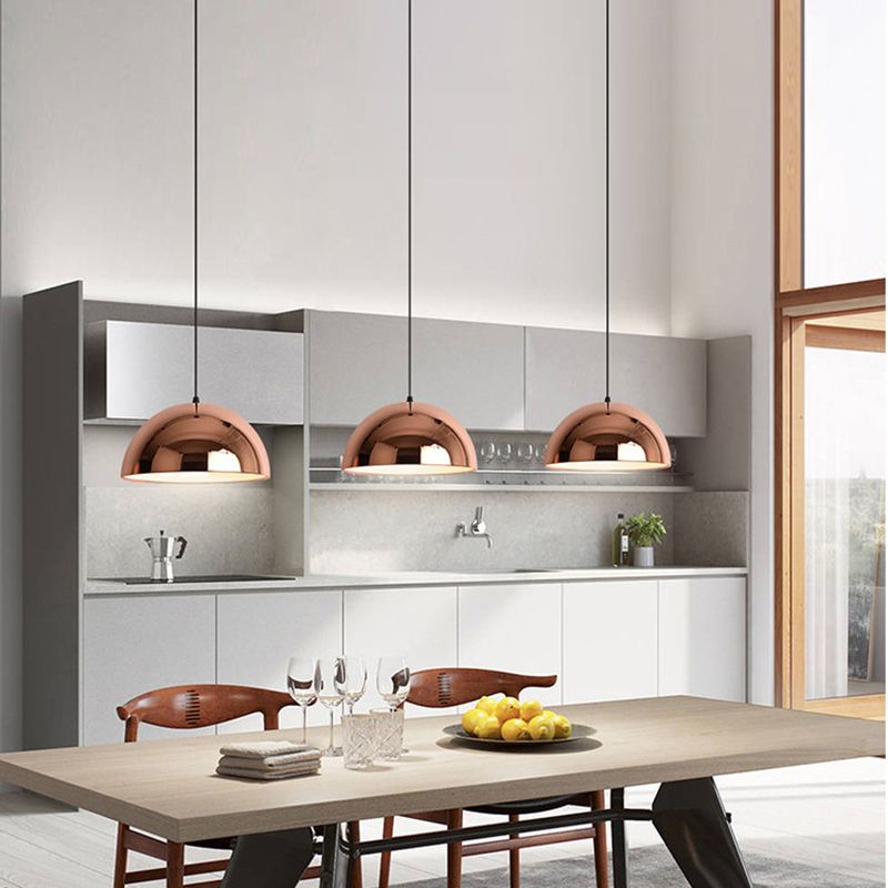 1 Light Hanging Pendant Lights Industrial Style Mirror Glass Pendant Ceiling Lights for Restaurant