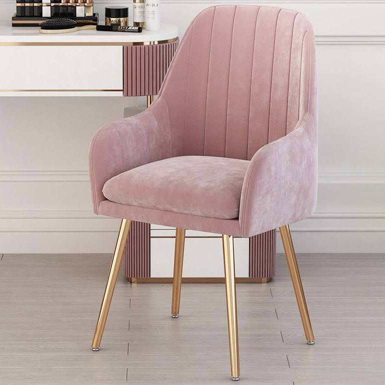 Sillón tapizado de estilo escandinavo, respaldo sólido, silla individual de comedor para el hogar
