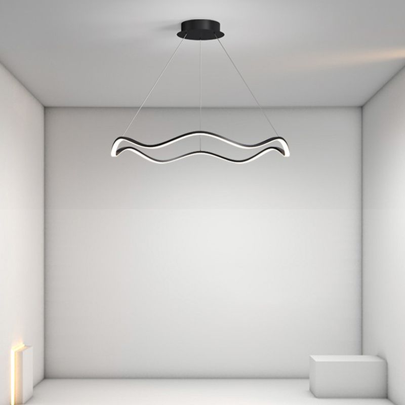 Nordic Twist Ceiling Hanging Light Metal LED Hanging Lamp for Dining Room