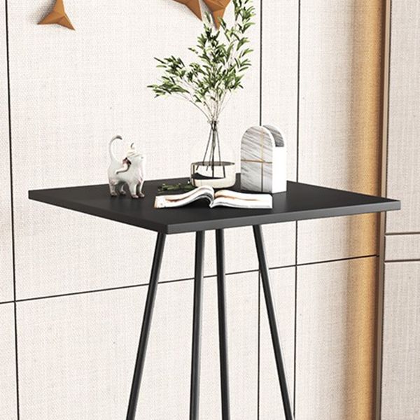 Modern 1/3/4 Pieces Bar Table Set Square Iron Counter Table with High Stools for Kitchen