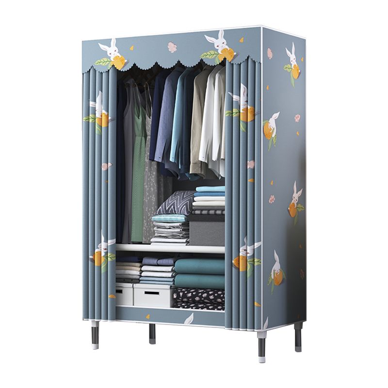 Contemporary Style Wardrobe Metal 1-Door Wardrobe Closet for Home
