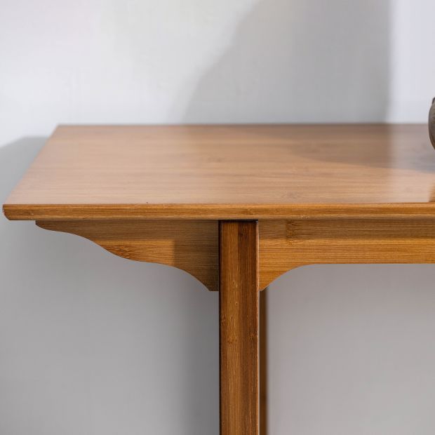 Mid-Century Modern Console Table Dark Brown Rectangle Console Table