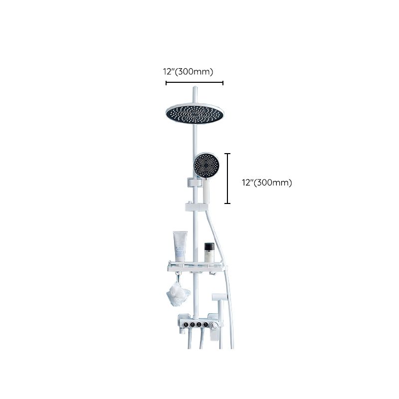 Contemporary Copper Shower System Wall Mounted Shower System with Hand Shower