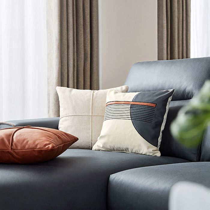 Sectional Sofa with Cushion Back 68.11" Wide Faux leather Stain-Resistant