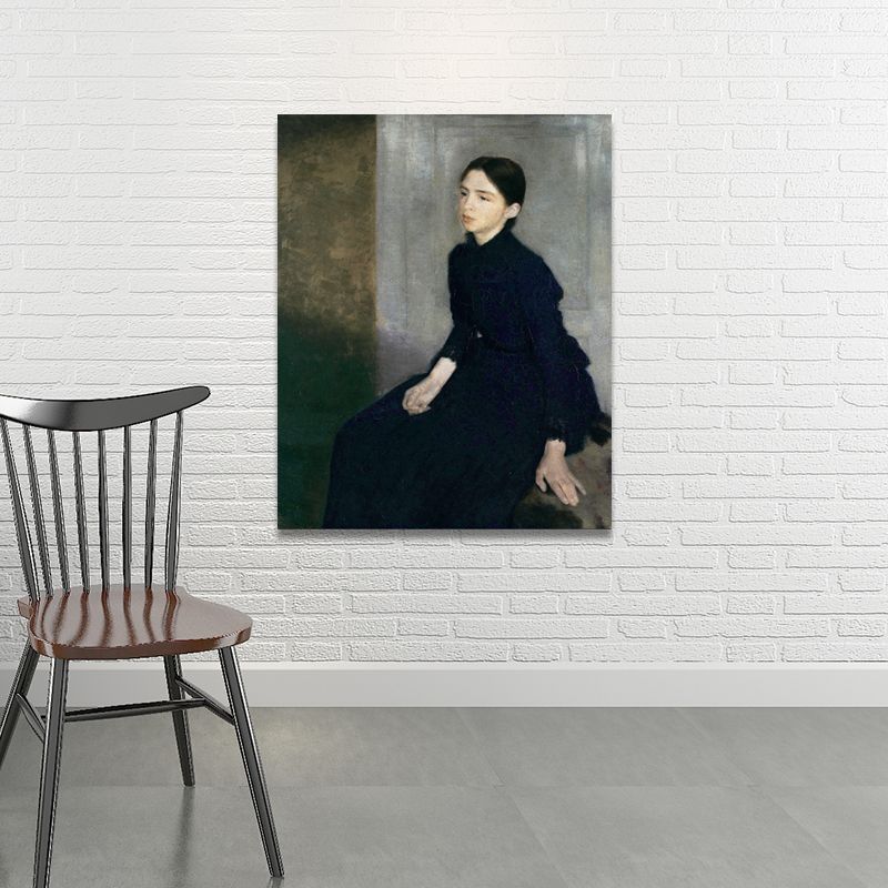 Painting Print Traditional Canvas Wall Art with Wilhelm Portrait of Woman in Black
