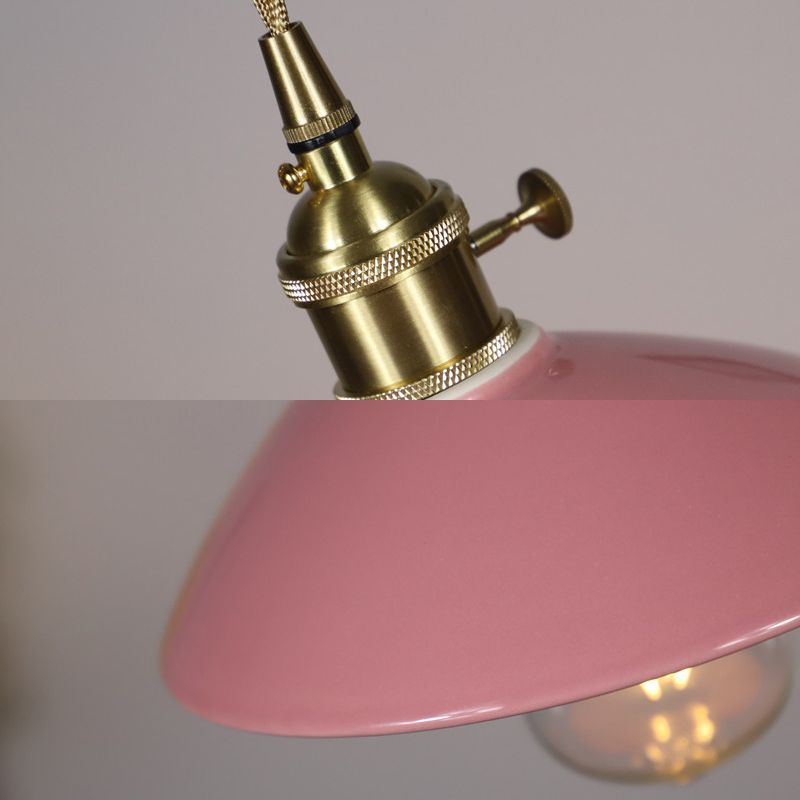 Apparecchiatura a pendente conica a 1 luci Accensione ceramica vintage per sala da pranzo