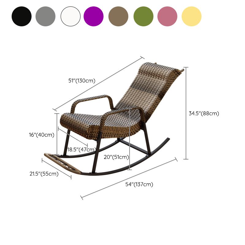 Modern Indoor Rattan Rocking Chair Single Relaxing Rocking Chair