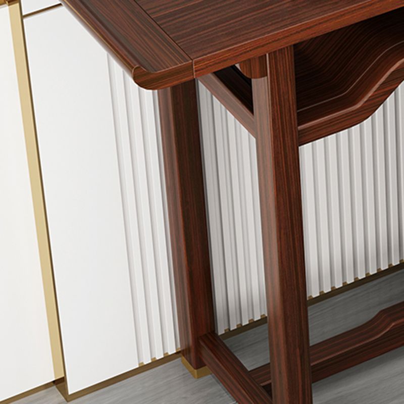 Rectangle Shape Contemporary Console Table Brown Console Sofa Table for Hall