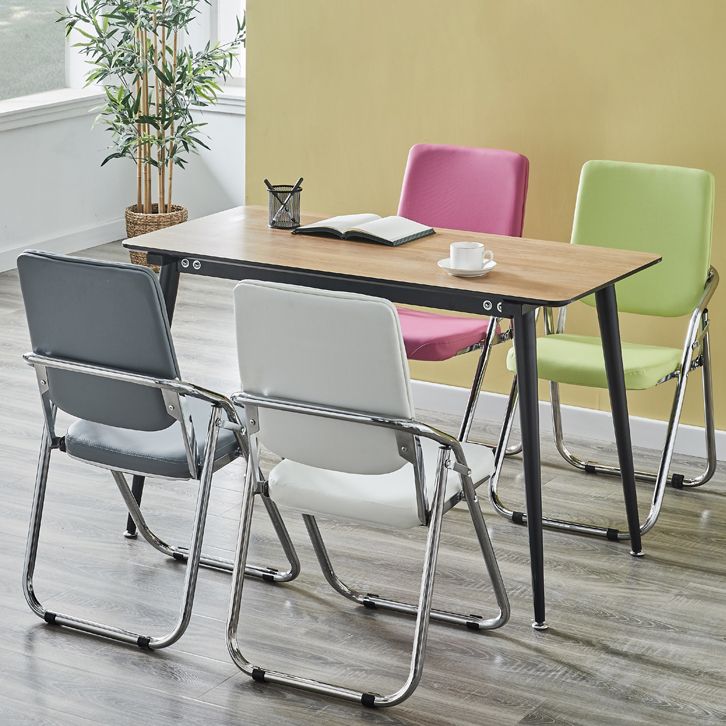 Chaise moderne d'intérieur et d'extérieur en métal, chaise d'appoint à dossier ouvert avec accoudoirs