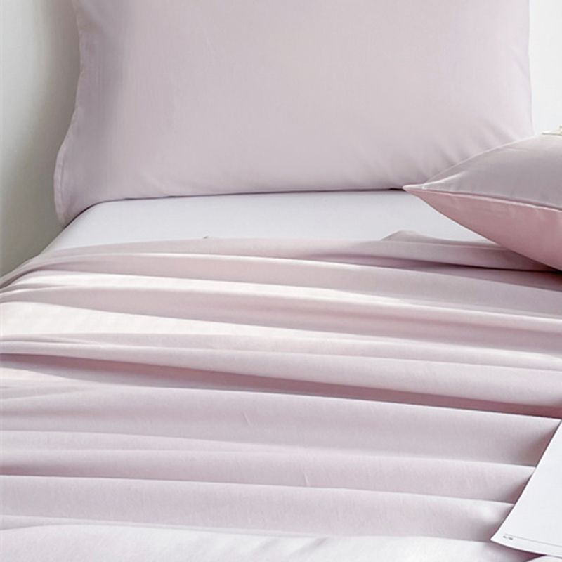 Modern Bed Sheet Set Solid Basic Cotton Fitted Sheet for Bedroom