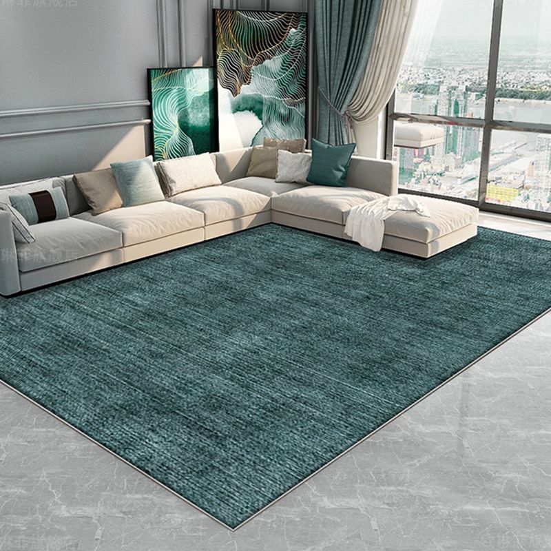 Groen modern tapijt vaste kleur polyester gebied tapijt niet-slip achterste tapijt voor woningdecoratie