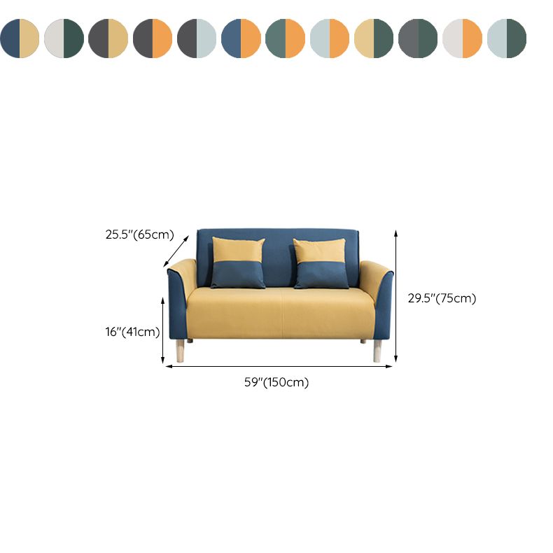 Stain Resistant Standard Sofa Pillows Included Settee with Legs