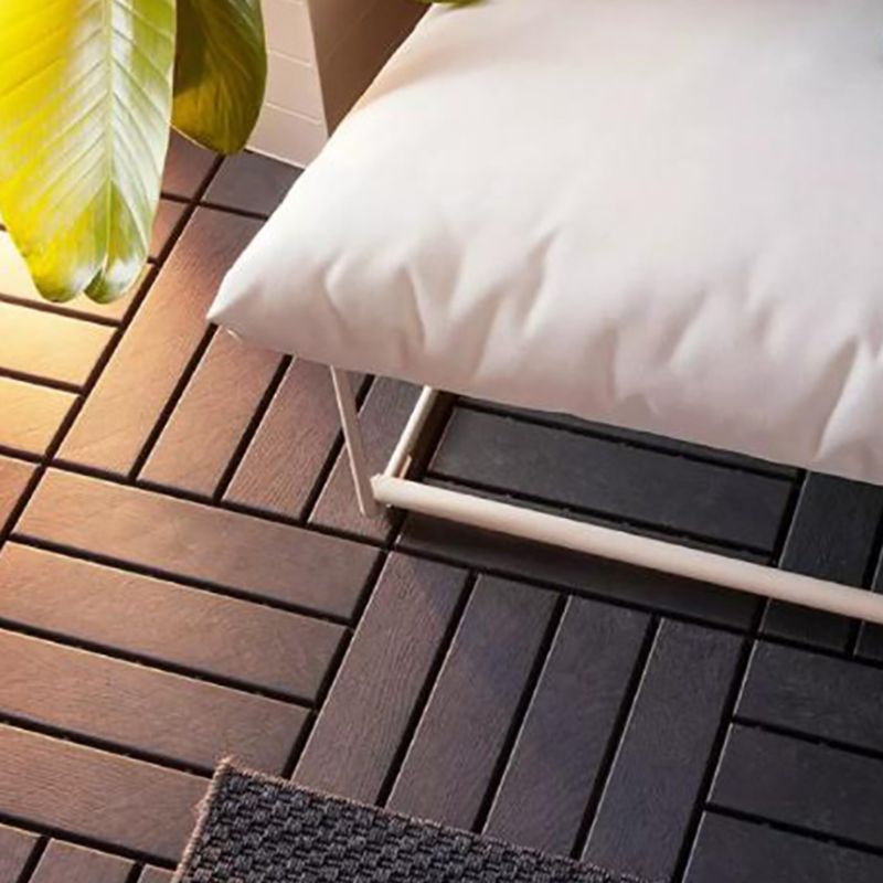 4-Slat 12" X 12" PVC Floor Tiles Interlocking Installation Floor Board Tiles