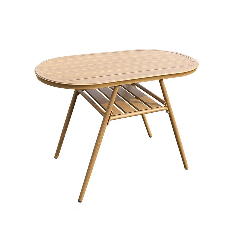 Boho Style Dining Set Metal Oval 1/2/3 Pieces Water Resistant Dining Set