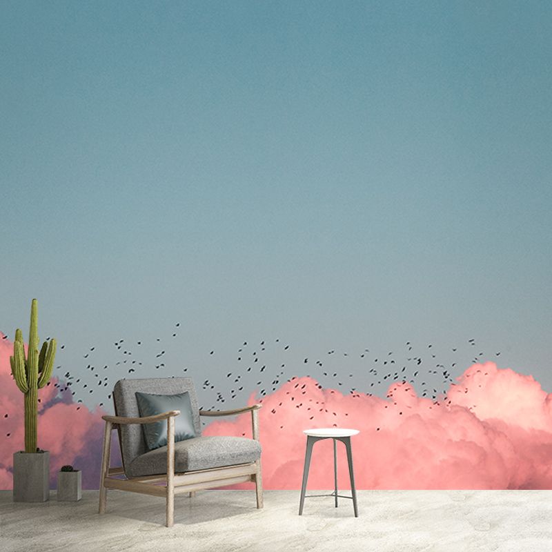Sky Resistant Mural Wallpaper Environment Friendly Sleeping Room Wall Mural
