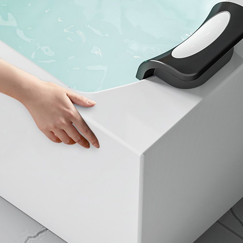 Acrylic Soaking Bathtub Antique Finish Rectangular Back to Wall Bath Tub