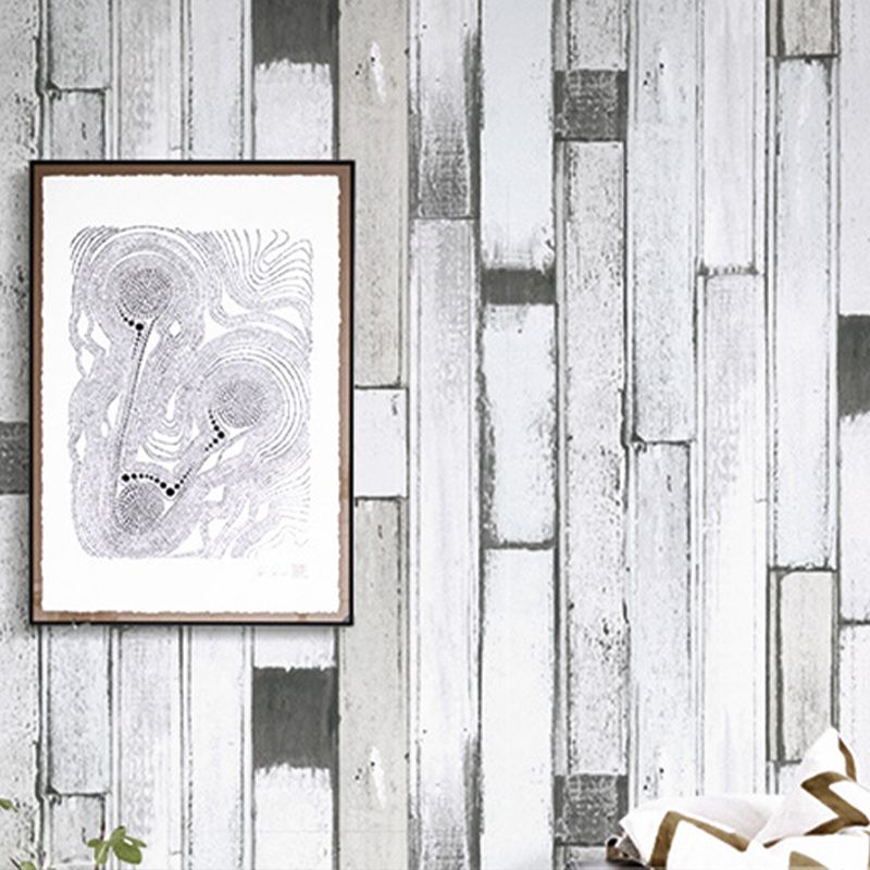 Waterproof Reclaimed Wood Wallpaper Roll PVC Cottage Wall Art for House Interior