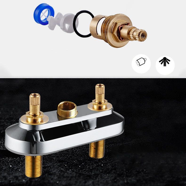 High-Arc Brass Bathroom Faucet Double Handle Vessel Sink Faucet