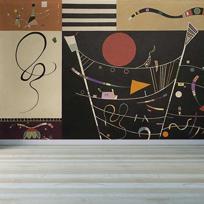 Contemporary Kandinsky Painting Mural Pastel Color Abstract Wall Art for Family Room
