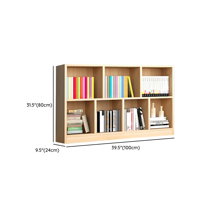 Contemporary Solid Wood Cubby Storage Bookcase Freestanding Bookcase