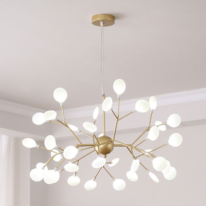 Unique Shape Hanging Chandelier Modern Style Metal Multi Light Hanging Lamp for Bedroom