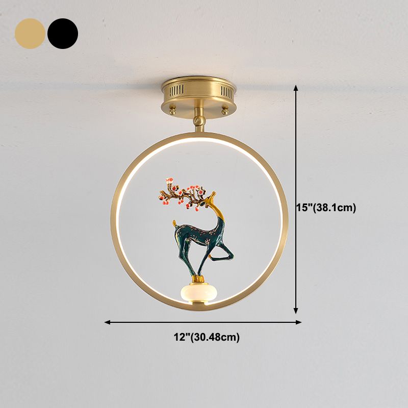 Modern Style Linear Shade Ceiling Light Metal Ceiling Light Fixture for Bedroom