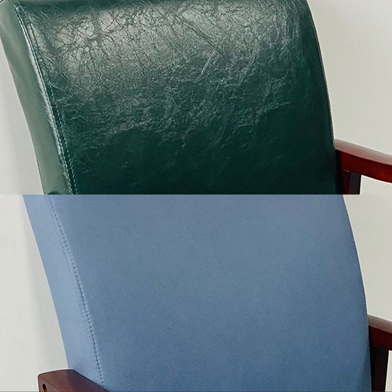 Fauteuil rembourré à dossier solide, fauteuil de salle à manger simple avec pieds en bois