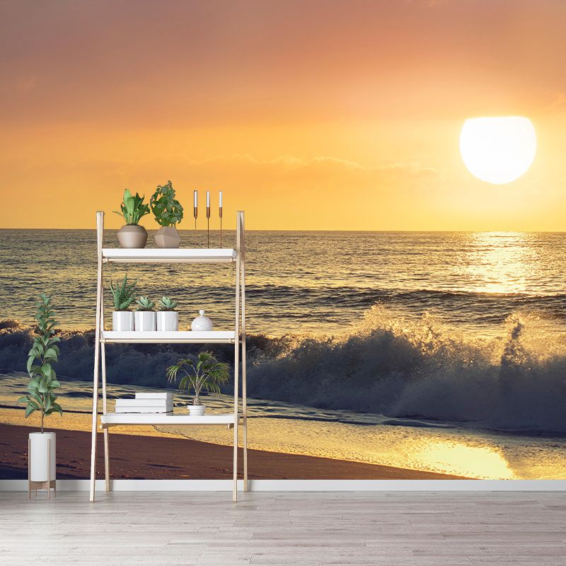 Seascape Wall Mural Contemporary Home Decor Mildew Resistant for Bathroom