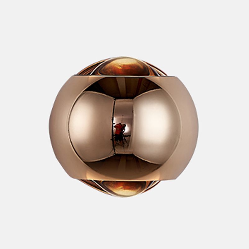 Kugelform Metallwandbeleuchtung moderner Stil 2 Leuchten Wandmontierte Beleuchtung
