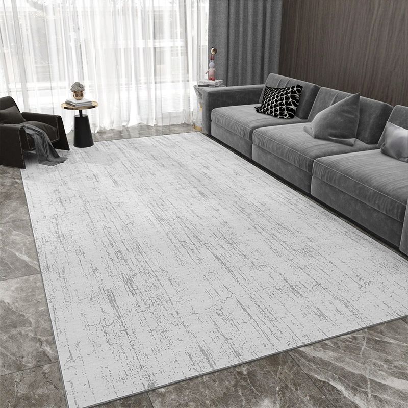 Gray Tone Simplicity Indoor Rug Polyester Mottled Effect Carpet Non-Slip Backing Rug for Living Room