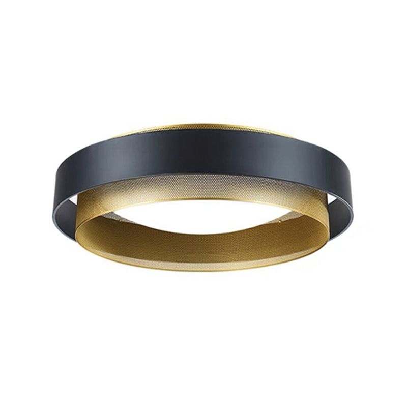 Nordic Circular Flush Mount Metal LED Ceiling Light Fixture for Living Room
