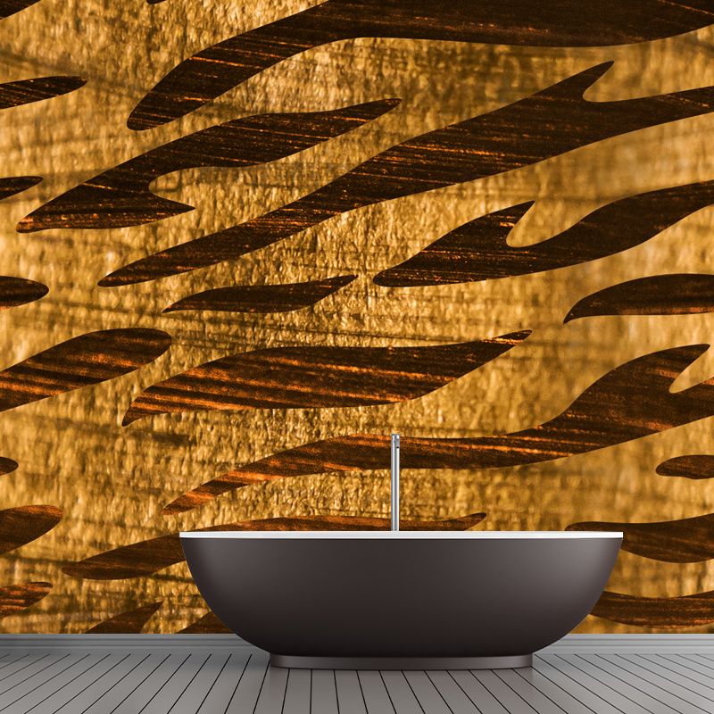 Contemporary Foil Wall Paper Mural for Home Personalized Wall Covering in Bright Color