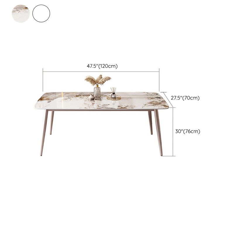 Dining Room Dinner Kitchen Table 4 Legs Rectangle Dining Table