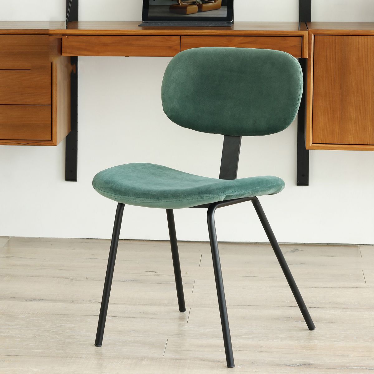 Contemporary Kitchen Side Chair Velvet Armless Dining Chairs