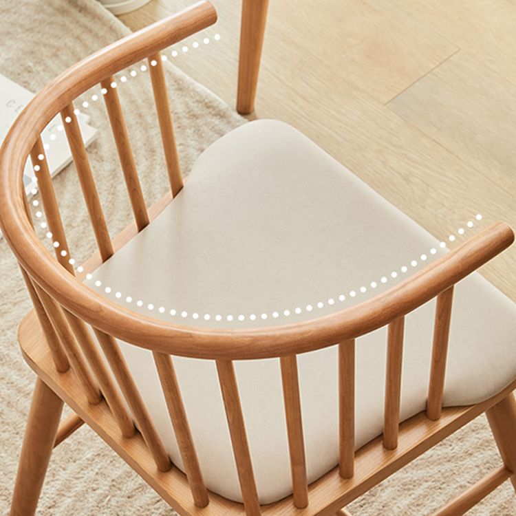 Contemporary Home Dining Chair Solid Wood Slat Back Dining Chair