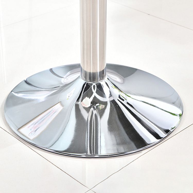 Contemporary Round Dining Room Table Tempered Glass Table with Tulip Base