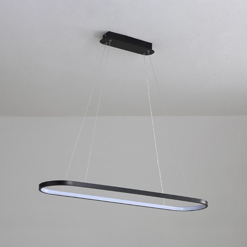 Contemporary Style Linear Shape Island Light Metal 1 Light Pendant Light Fixture